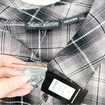 Tolani NWT  Collection Neicy Plaid Floral‎ Button Down Top 1X Photo 5