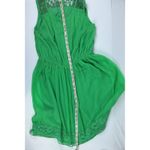 Zara Trafaluc Green Polka Dot Dress Lace Trim Sleeveless Summer Cute Soft &Flowy Photo 10