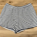 Lands' End White Blue Terrycloth Shorts Women’s Medium Photo 0