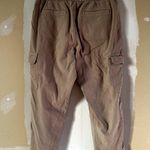Athleta Farallon Cargo Crop Pants Pull On Drawcord Breathable Silt Taupe Tan 12P Photo 10