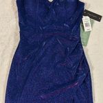 City Triangles  Glitter Knit Party Dress Junior Sapphire/Magenta Women Size 5 Photo 0