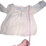 Mudd  BLUSH PINK LACE DETAIL 1/2 BUTTON FRONT LIGHTWEIGHT‎ LONG SLEEVE BLOUSE XS Photo 3