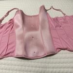 Victoria's Secret Victoria’s Secret Corset Style Tank Top Sz M Medium Pink With Black Lace Photo 8
