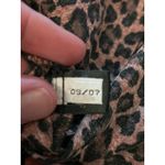 EXPRESS Shirt Dress Womens 8 Brown Leopard Print 3/4 Sleeve Button Knee Length Photo 10