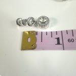 Christian Dior Dior Silver Tone Dangle Drop Earrings Rhinestone Accent Designer Jewelry Photo 3