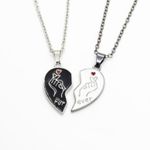 Couple Necklace Set Silver Photo 4