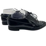 Calvin Klein Size 8 Black Patent Leather Oxford Lace-Up Elegant Design Womens Photo 4