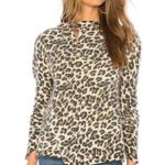 Generation Love  Sage Leopard Animal Asymmetrical Hem Wool Cashmere Sweater Photo 0