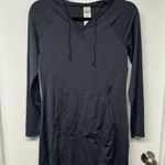 L.L.Bean Womens Charcoal Gray Pullover Dry Fit Tunic Hooded Long Sleeve Size XS Photo 0