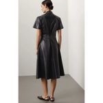 Proenza Schouler RTR  White Label Esther Faux Leather Midi Dress Size 6 Photo 3