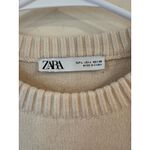 ZARA  Long Sleeve Striped Pullover Sweater Black and Cream Women's Size Large Photo 5