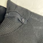 Talbots Size S/M Round Poncho Sweater Black Lambswool Blend Women’s Cozy Knit Photo 4