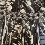 BCBGMAXAZRIA  Strapless Silk Evening Gown Black & White Rhinestone Embellished Photo 4