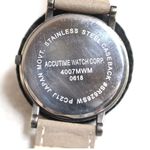 Accutime Bronze Tone Quartz Brown Leather Band Unisex New Battery Watch Gold Photo 1