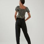 ZARA ✨  Floral Print Button Front Puff Sleeves Ruffle Peplum Crop Top ✨ Photo 4