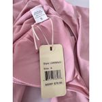 Joan Vass  Ruffle One Piece Swimsuit Plunge‎ Neckline Rose Pink Size S Photo 4