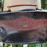 Vintage st. Borse Purse Pocketbook Black Brown Leather? Western Photo 1