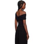 AGOLDE NWT  Black Etienne Ruched Bodysuit Size Small Photo 9