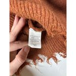 Dreamers by Debut XS Frayed Rust Orange Distressed Crop Sweater Boho Cropped Brown Photo 5