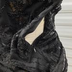 Women's Hand Made Black Beaded Sequined Retro Dress Photo 7