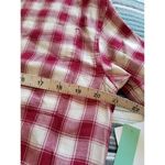 Abound  Red Tibetan Dobby Plaid Crop Long Sleeves Button-Up Shirt Womens Sz Small Photo 6