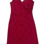 American Living Sleeveless red lace pull over v neck Sheath dress Photo 0
