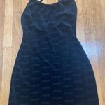 SKIMS  Black Logo Velour Dress Mini Photo 6