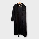 Favorite Daughter The Simon Double Breasted Longline Coat Size Small Black Photo 9