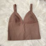 ZARA v-neck bralette ribbed fitted crop top Photo 0