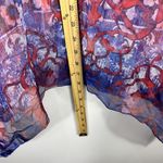 Apt. 9  Tank Top Womens Medium Blue Red Sheer Boho Embroidered Sleeveless Festival Photo 5