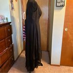 NWOT Black long formal dress sequin accented neckline with optional jacket 14 Photo 2