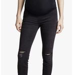 Madewell Black Distressed Over The Belly Maternity Skinny Jeans Size 26 Photo 8