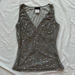 Revolve Marina vintage V Neck Sleeveless beaded sequin cami tank top Photo 0