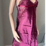 Shirley of Hollywood Lace Satin Lingerie NIGHTGOWN BURGUNDY MEDIUM NWT NEW #178 Red Photo 1