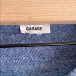 Garage Blue Striped V-Neck Sweater Photo 1