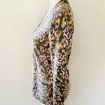 Lucky Brand  watercolor floral belted cardigan size medium Photo 4