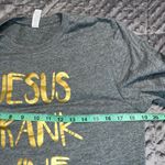 Bella Canvas  medium womens tshirt Jesus Drank Wine funny grey gold religious Photo 2