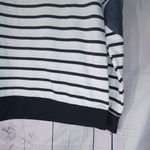 Allegra K  Women's Black and White Striped  Shirt With Hearts On The Elbows Photo 6