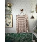 LNA Red and White Long Sleeve Striped Lightweight Sweater - Size - Small Photo 2