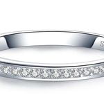 Sterling Silver SIZE 7 925 Stackable Dazzling Cubic Zirconia Ring Photo 4