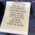 Mi Ami Francesca Blue Skirt Medium NWT Pink Embroidery Elastic Waist Photo 5