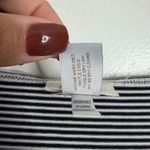 Chico's Chico’s Black White Stripe Long Sleeve Top Square Neckline XL Chico’s 3 Stretch Photo 3