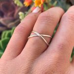 Sterling Silver Crisscross Ring Photo 0