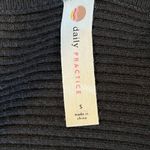 Anthropologie Black Ribbed Wrap Top Photo 1