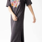 Natural Life  Gray Floral Waffle Knit Maxi Dress, S Photo 0