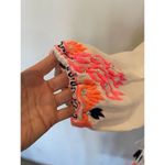 RD & Koko White And Pink Embroidered Rhinestone Tassel Cold Shoulder‎ Dress S Photo 10