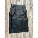Vakko Black Leather Lined Back Slit Straight Pencil Skirt‎ sz 8 Photo 6