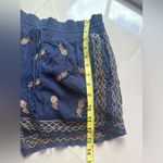 J.Crew Navy Blue Pineapple Embroidered Women's Shorts size Small elastic waist Photo 10