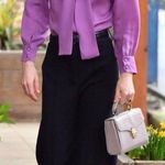 Gucci purple  pussy bow blouse  Photo 0