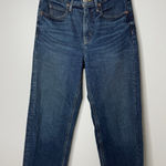 Old Navy  Extra High Rise Sky-Hi Wide Leg Jeans Raw Edge Hem Dark Wash 0 Photo 0
